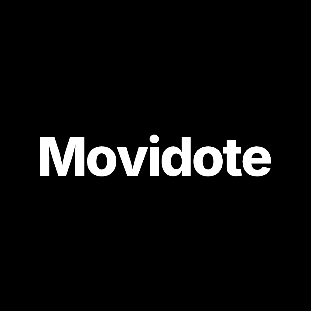 Logo de Movidote en blanco sobre fondo negro, formato cuadrado
